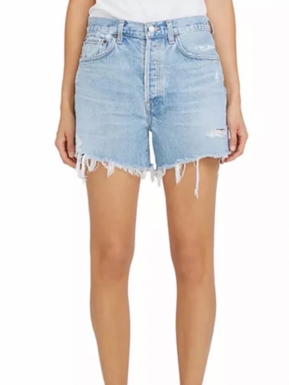AGOLDE Parker Long Denim Shorts